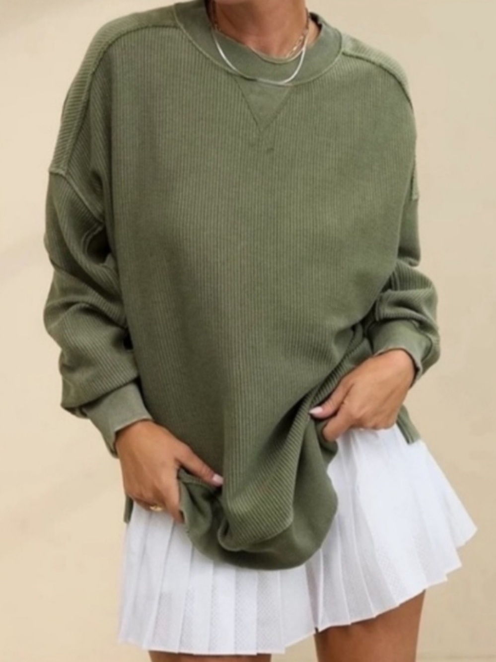 aerie ribbed Crewneck Sweater
